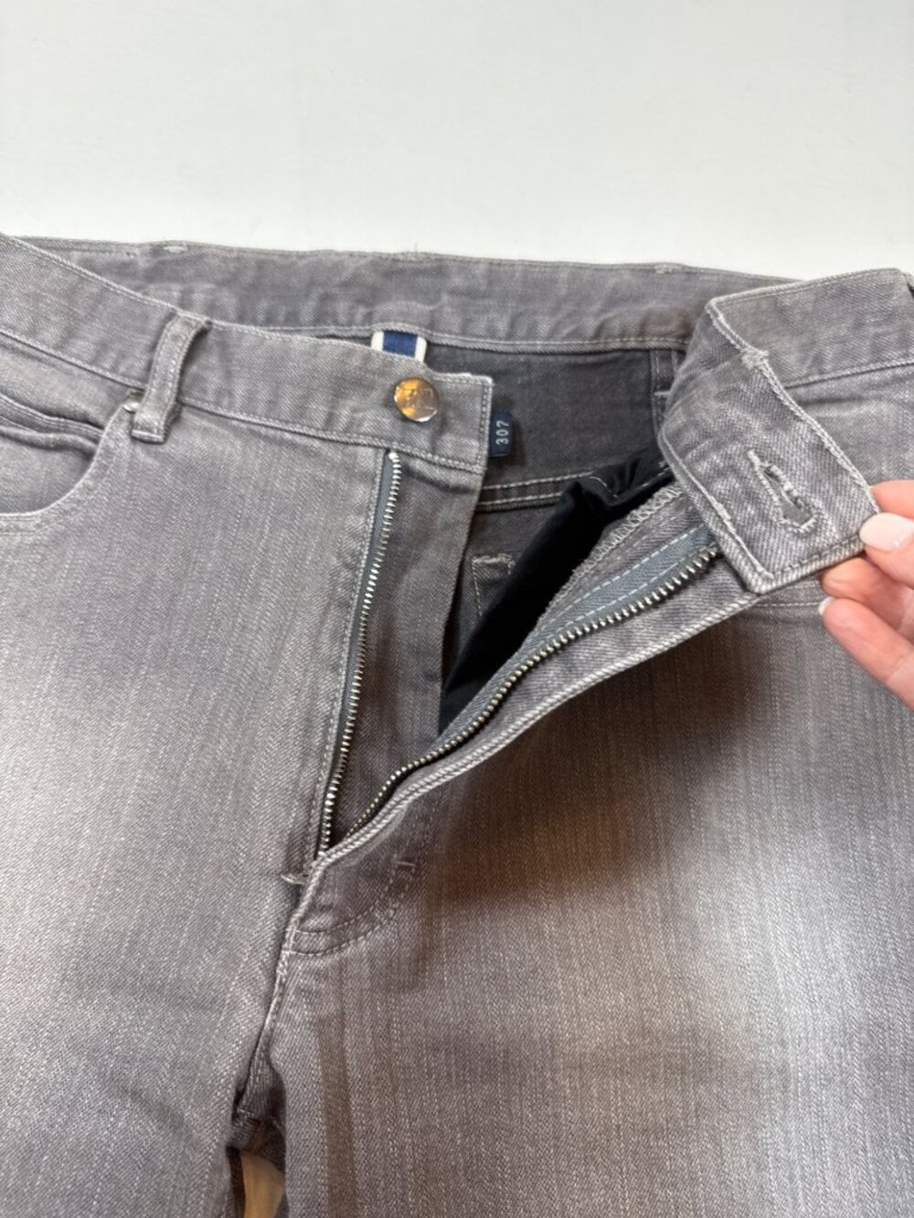 ZegnaSport Denim Project Gray Slim Fit Jeans Mens 34 98% Cotton (NN528) - Picture 4 of 10